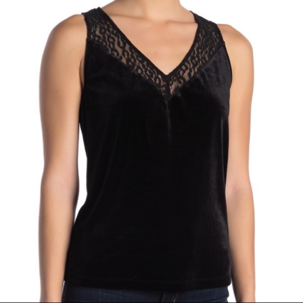 Laundry by Shelli Segal Leopard Print Velvet Top M